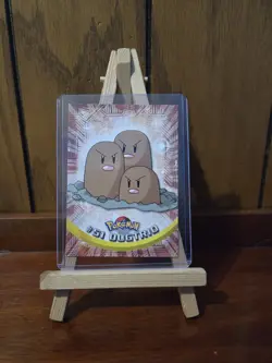 #51 Dugtrio 1999 TOPPS Pokemon TV green Label Vintage! - Image 1