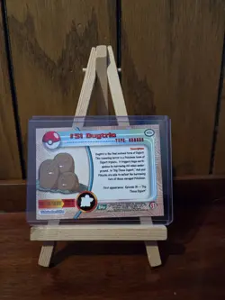#51 Dugtrio 1999 TOPPS Pokemon TV green Label Vintage! - Image 2