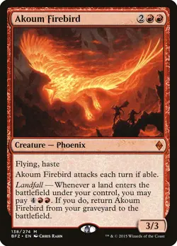 Akoum Firebird Battle for Zendikar NM Red Mythic Rare MAGIC MTG CARD ABUGames - Image 1