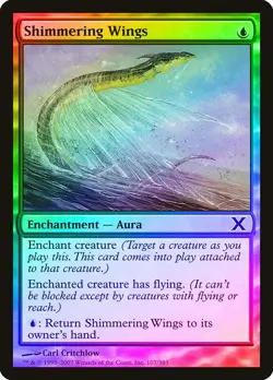 Shimmering Wings FOIL 10th Edition PLD Blue Common MAGIC MTG CARD ABUGames - Image 1