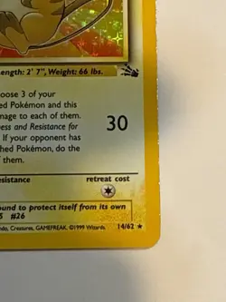 Raichu 14/62 Fossil Holo Rare WOTC 1999 Pokemon Card Lightly Played (LP) - Image 5