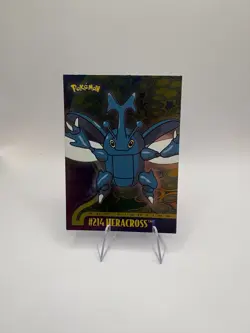 2001 Topps Pokemon Johto Heracross #214 Foil - Image 1