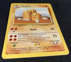 Pokemon TCG Dugtrio Base Set Unlimited Rare 19/102 - Image 3