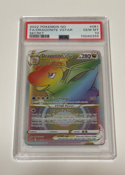 Pokemon TCG Dragonite VSTAR 081/078 Secret Rare Pokemon GO - PSA 10 - Image 1