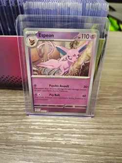 Pokemon TCG Prismatic Evolutions Espeon Masterball Reverse Foil No. 33/131 - Image 1