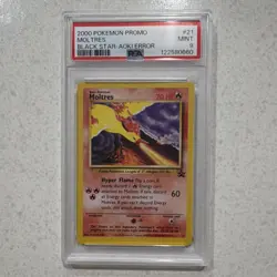 Pokemon Moltres Black Star Promo Aoki Error 21 PSA 9 2000 Toshinao Aoki - Image 1