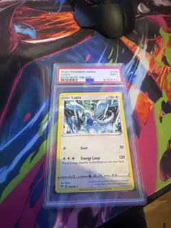 2020 Pokemon SWSH Darkness Ablaze Lugia #140 PSA 9 - Image 1