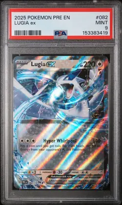 2025 Pokemon Pre En-Prismatic Evolutions Lugia Ex #082 PSA 9 - Image 1