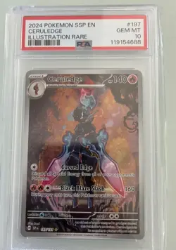Pokemon Ceruledge 197/191 Surging Sparks Illustration Rare Holo PSA 10 2024 - Image 1