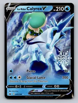 Ice Rider Calyrex V 045/198 Holo V Rare Chilling Reign Pokemon Near Mint - Image 1