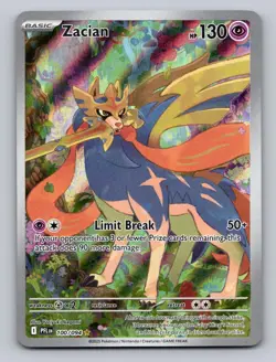 Zacian 100/094 Illustration Rare Phantasmal Flames Pokemon Holo NM - Image 1