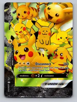 Pikachu V-Union SWSH141 Holo Promo Sword & Shield Promo Pokemon Holo NM - Image 1