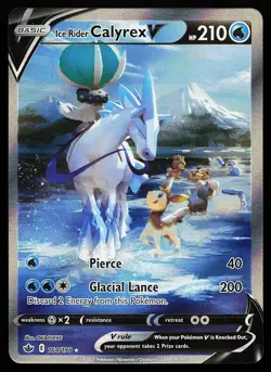 Ice Rider Calyrex V 164/198 Holo Chilling Reign Pokemon Card - Image 1