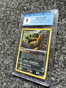 Pokemon Team Rocket Returns Dark Dragonite Holo Cosmos James Deck #15/109 CGC 9 - Image 2