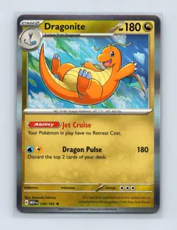 Dragonite 149/165 Rare 151 Pokemon Holo Near Mint - Image 1