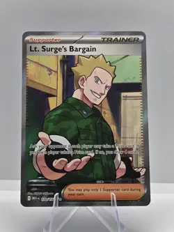 Lt. Surge's Bargain 170/132 Ultra Rare Mega Evolution Pokemon NM - Image 1
