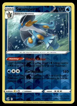 Swampert 064/264 Holo Rare Fusion Strike Pokemon Reverse Holo NM/M - Image 1