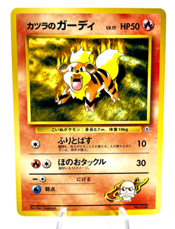 Blaine's Growlithe No. 058 Lv. 17- Gym Deck - No Rarity - Japanese Pokemon - LP - Image 1