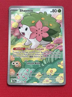 Pokemon Shaymin 185/182 Sv10 Destined Rivals Holo Illustration Rare 80 HP - Image 1