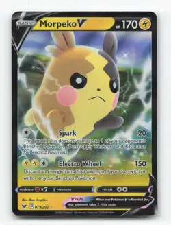 Pokemon TCG - Morpeko V 079/202 Near Mint Holo V Rare Sword & Shield - Image 1