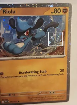 DOUBLE SWIRL- Riolu [Cosmos Holo] #76- Pokemon Mega Evolution NM - Image 5