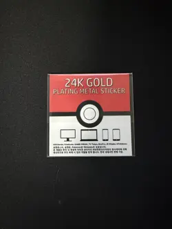 Lapras 24k Gold Plated Sticker Korean Striking Candy Pokemon NM - Image 2