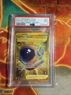 2021 Pokemon Sword & Shield Evolving Skies FA/ Full Face Guard #231 Secret PSA 9 - Image 1