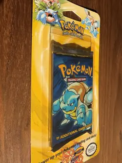 1999 Pokemon TCG Base Set Unlimited Sealed Booster/Blister Pack WOTC Blastoise - Image 3