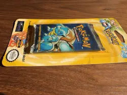 1999 Pokemon TCG Base Set Unlimited Sealed Booster/Blister Pack WOTC Blastoise - Image 4