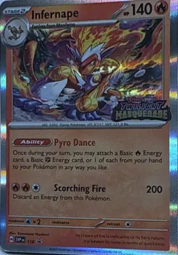 Infernape 116 Holo P Scarlet & Violet Promo Pokemon NM - Image 1