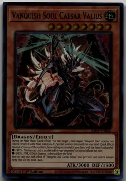 Vanquish Soul Caesar Valius (UR) Ultra Rare Quarter Century Stampede RA04-EN046 - Image 1