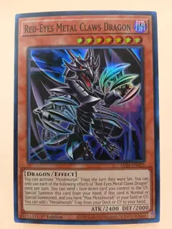 Yugioh Red-Eyes Metal Claws Dragon ALIN-EN025 Super Rare 1st Ed NM - Image 1
