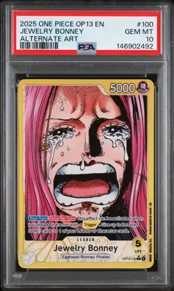 PSA 10 2025 ONE PIECE OP13 CARRYING ON HIS WILL 100 JEWELRY BONNEY ALT ART - Image 1