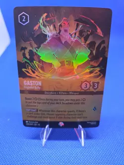 Disney Lorcana TCG GASTON 206/204-en 10 Super Rare The First Chapter Holofoil NM - Image 2
