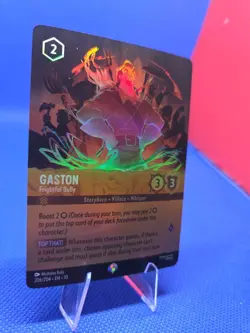 Disney Lorcana TCG GASTON 206/204-en 10 Super Rare The First Chapter Holofoil NM - Image 4