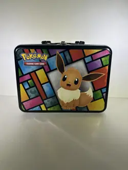 Pokemon 2021 Eevee Evolutions TCG Promotional Treasure Chest Lunchbox Tin - Image 1