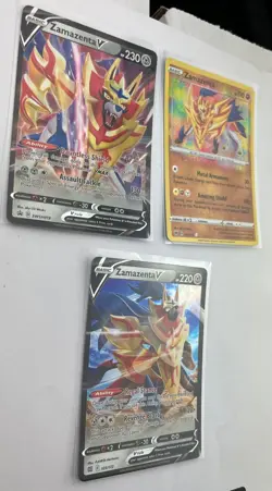 Lot Of 3 Zamazenta V Swsh19 105/172 102/185 Pokemon TCG Cards - Image 2