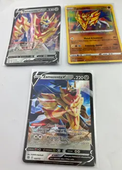 Lot Of 3 Zamazenta V Swsh19 105/172 102/185 Pokemon TCG Cards - Image 3