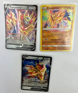 Lot Of 3 Zamazenta V Swsh19 105/172 102/185 Pokemon TCG Cards - Image 5