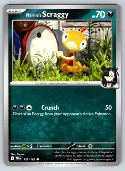 Marnie's Scraggy 132/182 Near Mint SV10: Destined Rivals Pokemon Shipnow - Image 1