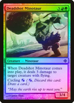 Deadshot Minotaur FOIL Alara Reborn PLD Red Green Common MAGIC CARD ABUGames - Image 1