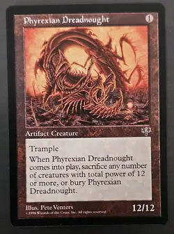 Magic the Gathering Phyrexian Dreadnought Mirage Rare Artifact Pete Venters - Image 1