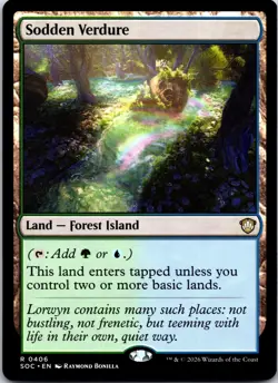 Sodden Verdure 406 Rare Commander: Secrets of Strixhaven Magic: The Gathering NM - Image 1