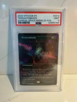 2025 Terrasymbiosis - Surreal Space Borderless Foil MTG EOE #312 PSA 9 Mint - Image 1