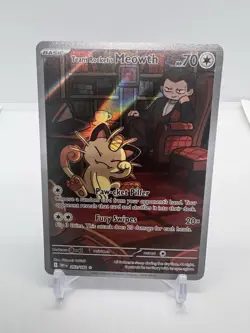 Pokemon TCG Destined Rivals Team Rockets Meowth Card 203/182 Near Mint Condition - Image 1