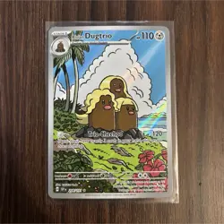 Pokemon Alolan Dugtrio Illustration Rare Holo 208/191 SV08 Surging Sparks 2024 - Image 1