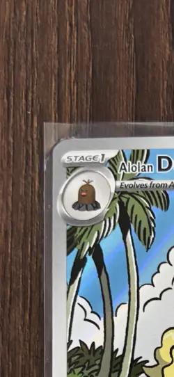 Pokemon Alolan Dugtrio Illustration Rare Holo 208/191 SV08 Surging Sparks 2024 - Image 3