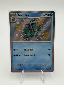 Pokemon TCG Paldean Fates Arctibax 129/091 Shiny Rare Holo NM - Image 1