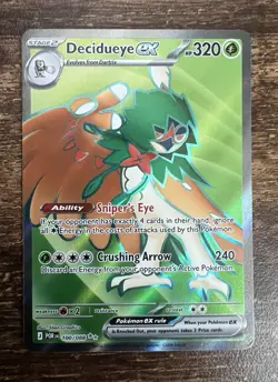 Pokemon TCG: Perfect Order Decidueye EX Ultra Rare Full Art 100/88 Holo NM - Image 1