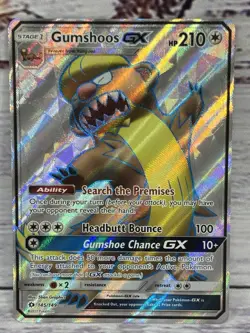 Gumshoos GX 145/149 Pokemon TCG Sun & Moon Holo Full Art Ultra Rare - Image 1